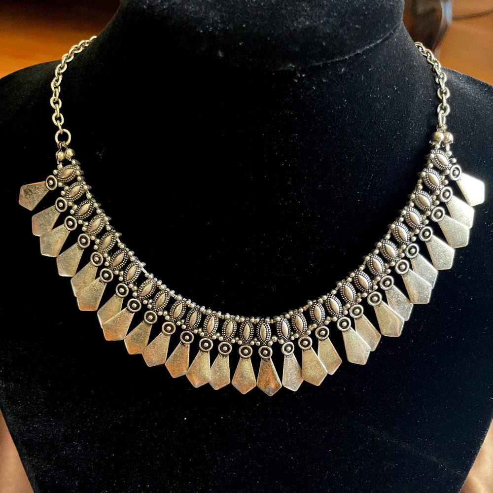 Silver Bohemian Style Necklace #1